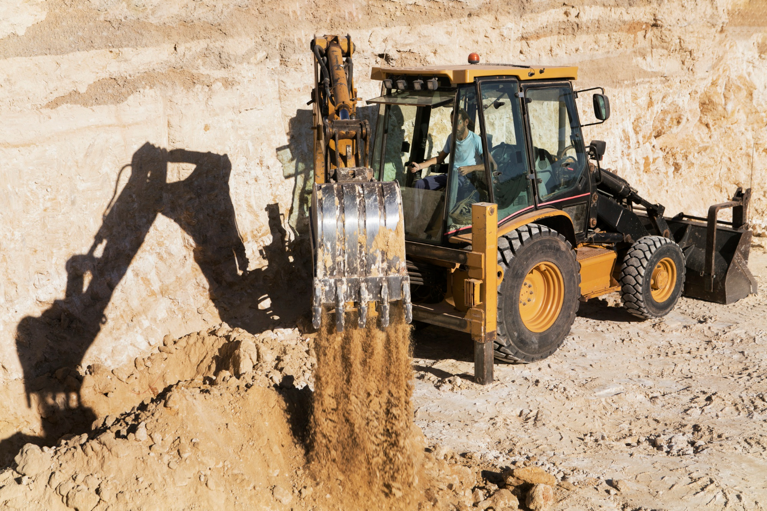 Excavación de zanjas para acometidas y cimentaciones